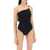 Tory Burch One-Shoulder Swimsuit With BLACK