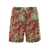 PENCE 1979 Multicolor Drawstring Shorts with All-Over Tiger Print in Viscose Blend Man Multicolor