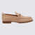 TOD'S TOD'S LIGHT BROWN LEATHER LOGAN LOAFERS LIGHT BROWN