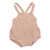 One More In The Family Short pink romper Beige