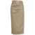 Second Female Faux leather slit skirt Beige
