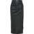 Second Female Faux leather slit skirt Black