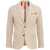 Bharnaba Single-breasted blazer with tuck-in scarf Beige