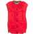 T Coat Quilted vest Red