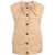 T Coat Quilted vest Brown