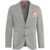 Bharnaba Single-breasted blazer with tuck-in scarf Grey