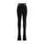 ANDREĀDAMO	 Ribbed flared trousers Black