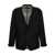 COMME DES GARҪONS HOMME Single-breasted drawstring blazer Black