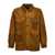 COMME DES GARҪONS HOMME Ribbed velvet insert canvas jacket Brown