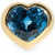 DANS LES RUES Lux Heart Ring GOLD AND BLUE