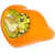 DANS LES RUES Lux Heart Ring ORANGE AND GREEN