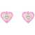 SAF SAFU 'Pink Neon Heart' Clip-On Earrings PINK