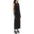 Y PROJECT Dual Material Maxi Dress With Snap Panels BLACK