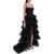 1913 DRESSCODE Long Bustier Dress With Flounced Skirt BLACK