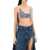 Y PROJECT Invisible Strap Crop Top With Spaghetti BLUE WASHED