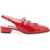 CAREL Patent Leather Pêche Slingback Mary Jane ROUGE