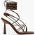 GIABORGHINI Gia Couture Faux Leather Rosie 6 Lace-Up Sandals With Square Brown