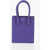 MOREAU Textured Leather Mini Tote Bag With Remoable Shoulder Strap Violet