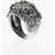 QUINTO EGO Silver Pave' Floreale Ring With Zircons Silver