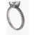 QUINTO EGO Silver Digital Solitaire Ring With Central Stone White