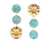 DESTREE Destree Sonia Daisy Double Stone M Cyan Tu Accessories BLUE