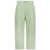 CIGALA'S CIGALA'S Sage green high-waisted wide-leg cotton jeans GREEN