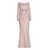 TALBOT RUNHOF Talbot Runhof Lurex Draped Dress PINK