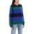 GUEST IN RESIDENCE Striped Cashmere Sweater FOREST COBALT MIDNIGHT
