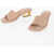 Fendi Leather Slides With Statement Heel 5 Cm Beige