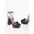 Miu Miu Patent Leather Sandals With Squared Heel 11 Cm Black