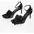 Dolce & Gabbana Ruched Leather Sandals Heel 6.5 Cm Black