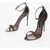 Dolce & Gabbana Animalier Print Patent Leather Sandals Heel 11 Cm Brown