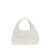 Marc Jacobs 'The Sack' White Shoulder Bag with Embossed Logo in Hammered Leather Woman WHITE