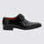 Santoni Santoni Black Leather Vynil Lace Up Shoes Black