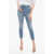 Elisabetta Franchi Slim Fit Jeans With Golden Button 13,5Cm Blue