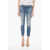 Dondup Distressed Monroe Skinny Fit Jeans 14Cm Blue