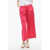 Max Mara Leisure Cotton Cannone Gaucho Pants With Drawstring Pink