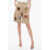Moncler Jw Anderson Coated Cotton Bermuda Shorts With Crochet Patche Beige