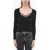 Anna Molinari V-Neck Sweater With Laces Black