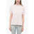 AUTRY Contrasting Printed Tennis Academy Crew-Neck T-Shirt Pink