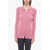 REMAIN Ribbed Sweater With Polo Neck Pink