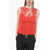 Dolce & Gabbana Crew Neck Lace Tank Top Red