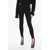 Balmain Knitted Stirrup Leggings With Jewel Buttons Black