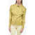 THE GARMENT Damask Silk Shirt With Padded Shoulders Yellow
