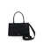 Versace 'Medusa 95' Black Tote Bag With Logo Detail In Smooth Leather Woman BLACK