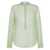 forte_forte FORTE_FORTE Cotton and Silk Shirt with Heartbeat Pattern GREEN