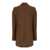 PLAIN Brown Open Jacket with Shawl Collar in Linen and Viscose Woman BROWN