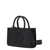 Tory Burch 'Mini Ella' Black Tote Bag With Embossed Logo In Eco-Leather Woman BLACK