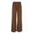 PLAIN Brown Pants with Elastic Waistband in Fabric Woman BROWN