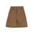 PLAIN Brown Shorts with Belt Loops in Cotton Woman BEIGE